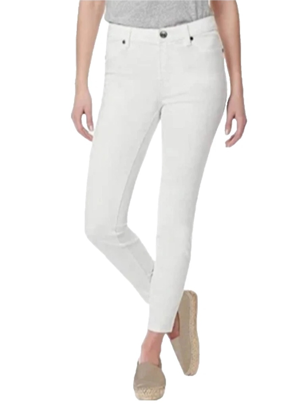 Buffalo David Bitton Daily Mid-Rise Ankle Grazer in White NWT Size 4/27
